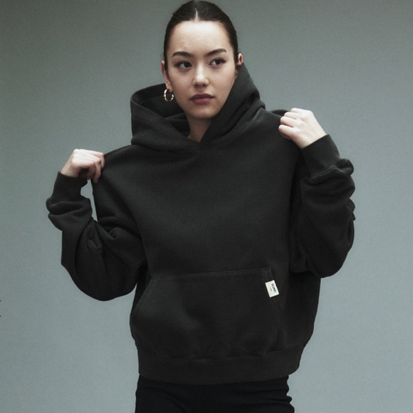 GLOWNY G CLASSIC WASHED BOXY HOODIE (CHARCOAL) - Picture 2 of 9